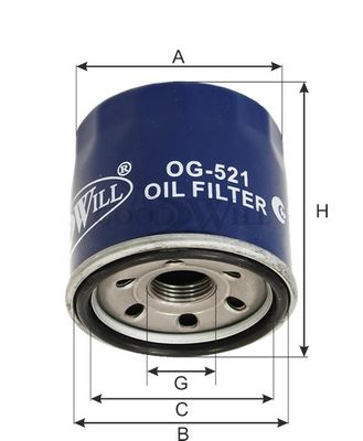 Фильтр масляный BIG FILTER GB1208