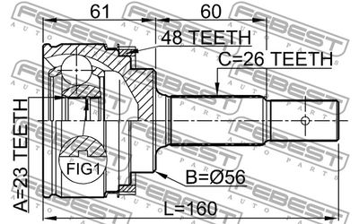 ШРУС FEBEST 0110ZZT220A48