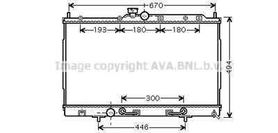 Радиатор системы охлаждения AVA MT2197