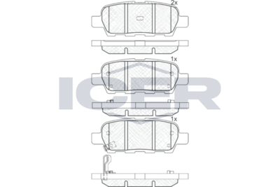Колодки тормозные дисковые ICER 181509