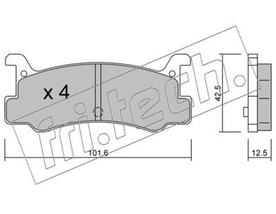Колодки тормозные дисковые задние BESER 3980
