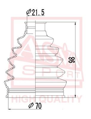 Пыльник ШРУС наружный ASVA ASBTSX4