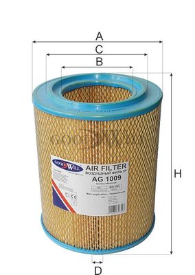 Фильтр воздушный BIG FILTER GB502