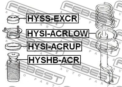 Опора амортизатора заднего FEBEST HYSSEXCR