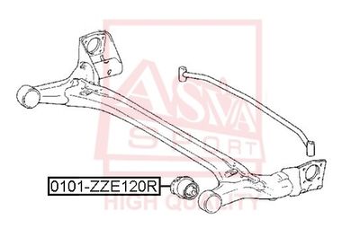 Сайлентблок задней балки ASVA 0101ZZE120R