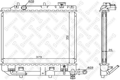 Радиатор системы охлаждения STELLOX 1025850SX