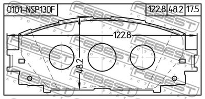 Колодки тормозные дисковые передние FEBEST 0101NSP130F