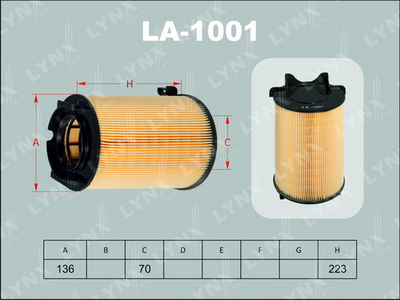 Фильтр воздушный LYNXauto LA1001