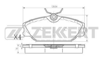 Колодки тормозные дисковые передние Zekkert BS1159