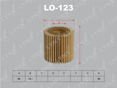 Фильтр масляный LYNXauto LO123