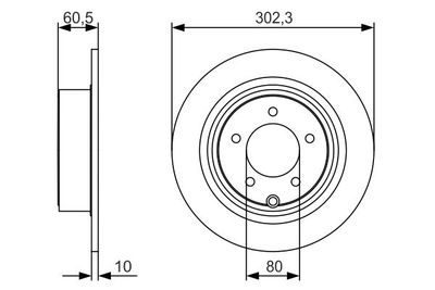 Диск тормозной задний BOSCH 0986479R07