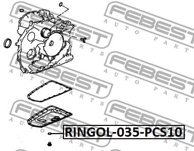 Кольцо уплотнительное FEBEST RINGOL035PCS10