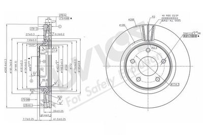 Диск тормозной передний SPEEDMATE SMBDJ027