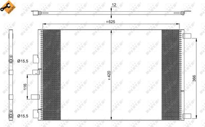 Радиатор кондиционера NRF 35913