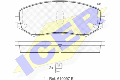 Колодки тормозные дисковые ICER 181747