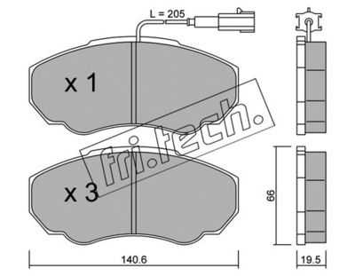 Комплект колодок для дискового тормоза TRUSTING 3340