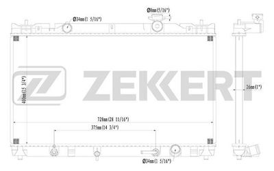 Радиатор охлаждения двигателя Zekkert MK1164
