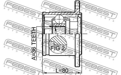 ШРУС внутренний FEBEST 0211A60