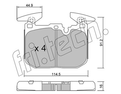 Комплект колодок для дискового тормоза TRUSTING 10393