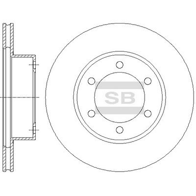 Диск тормозной передний SANGSIN SD4038