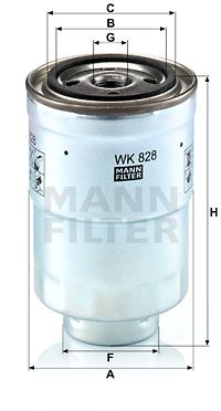 Фильтр топливный MANN-FILTER WK828X