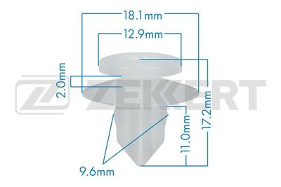 Клипса крепежная Zekkert BE1945