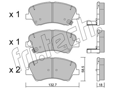 Комплект колодок для дискового тормоза TRUSTING 11670