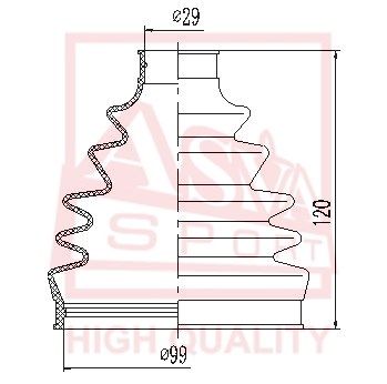Пыльник ШРУС комплект без смазки ASVA ASBTBX1
