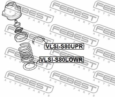 Проставка пружины задней нижняя FEBEST VLSIS80LOWR