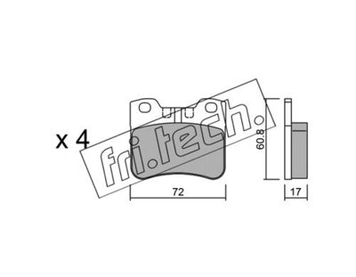 Комплект колодок для дискового тормоза TRUSTING 0622