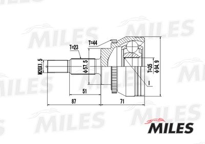 ШРУС наружный Miles GA20402