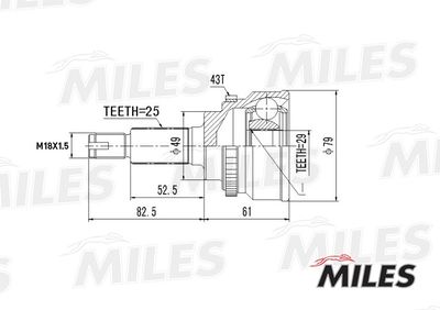 ШРУС наружный Miles GA20442