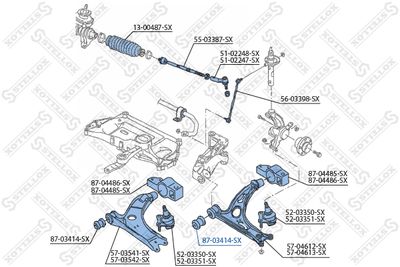 Сайлентблок рычага переднего STELLOX 8703414SX