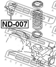 Отбойник амортизатора заднего FEBEST ND007