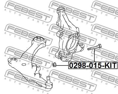 Болт крепления подвески ремкомплект FEBEST 0298015KIT