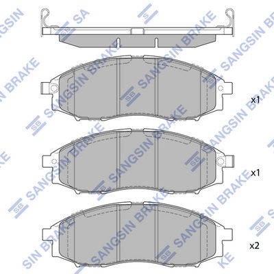 Колодки тормозные дисковые SANGSIN SP2078