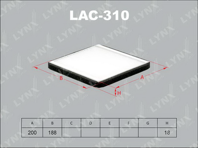 Фильтр салона LYNXauto LAC310