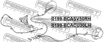 Трос стояночного тормоза левый FEBEST 0199BCACU30LH