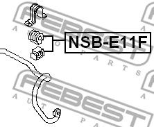 Втулка стабилизатора переднего FEBEST NSBE11F