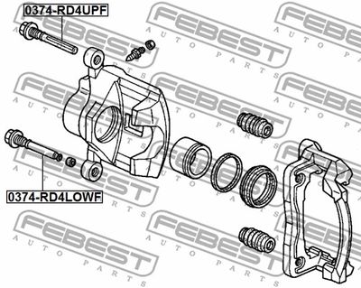 Направляющая суппорта тормозного переднего FEBEST 0374RD4UPF
