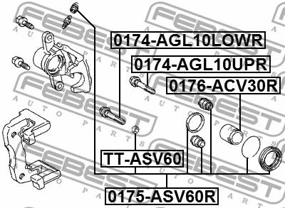 Ремкомплект тормозного суппорта TOYOTA 0447933340