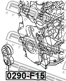 Натяжитель ремня FEBEST 0290F15