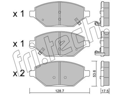 Комплект колодок для дискового тормоза TRUSTING 12110