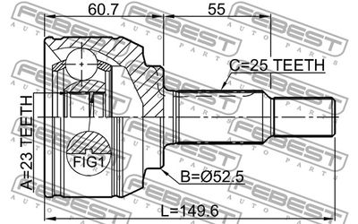 ШРУС наружный FEBEST 2410KAPT