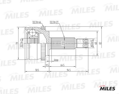 ШРУС наружный Miles GA20167