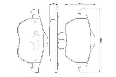 Колодки тормозные дисковые BOSCH 0986424481