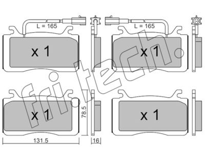 Комплект колодок для дискового тормоза TRUSTING 11410