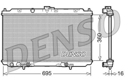 Радиатор системы охлаждения DENSO DRM46024