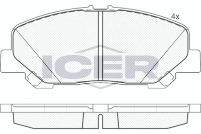 Колодки тормозные дисковые ICER 181897