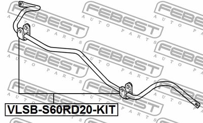 Втулка заднего стабилизатора комплект FEBEST VLSBS60RD20KIT